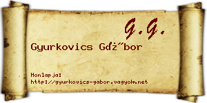Gyurkovics Gábor névjegykártya