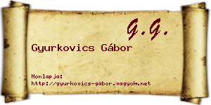 Gyurkovics Gábor névjegykártya