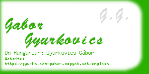 gabor gyurkovics business card